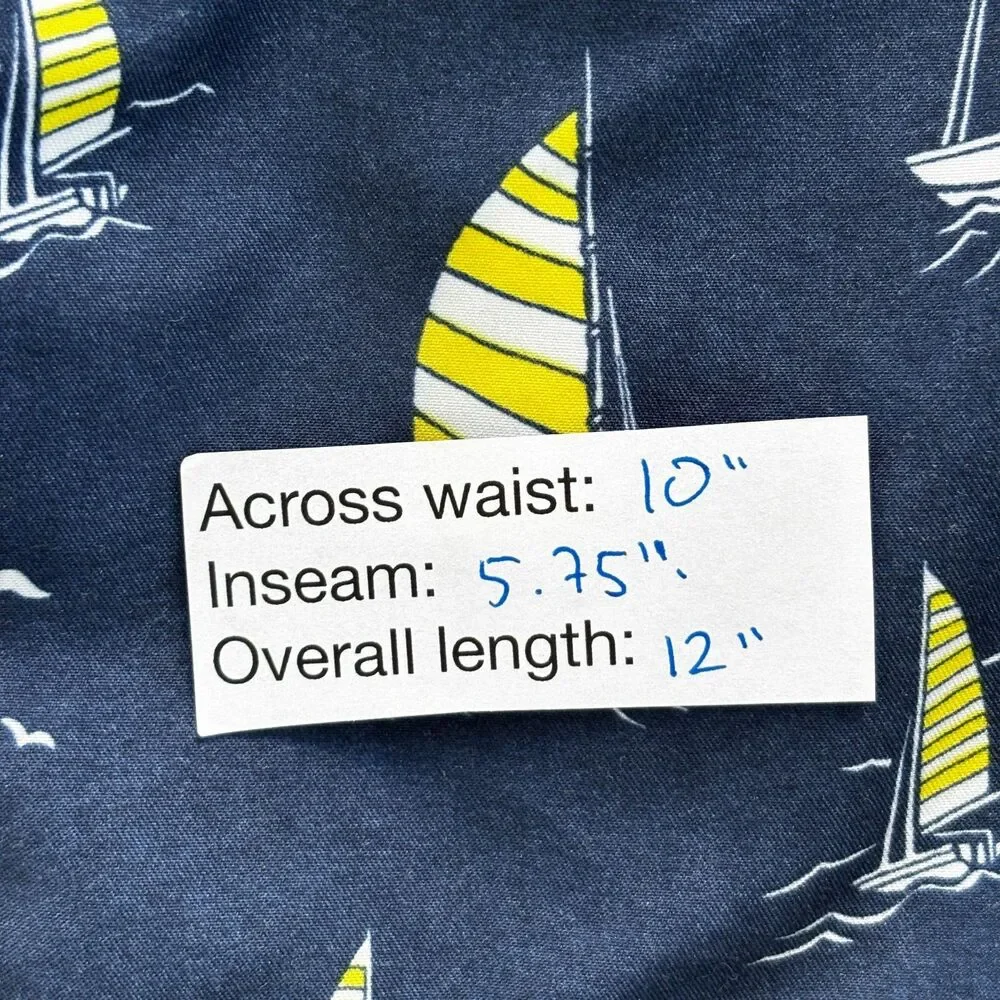 Janie and Jack Boys Size 3 Sailboat Swim Trunks Blue Yellow Summer Beach